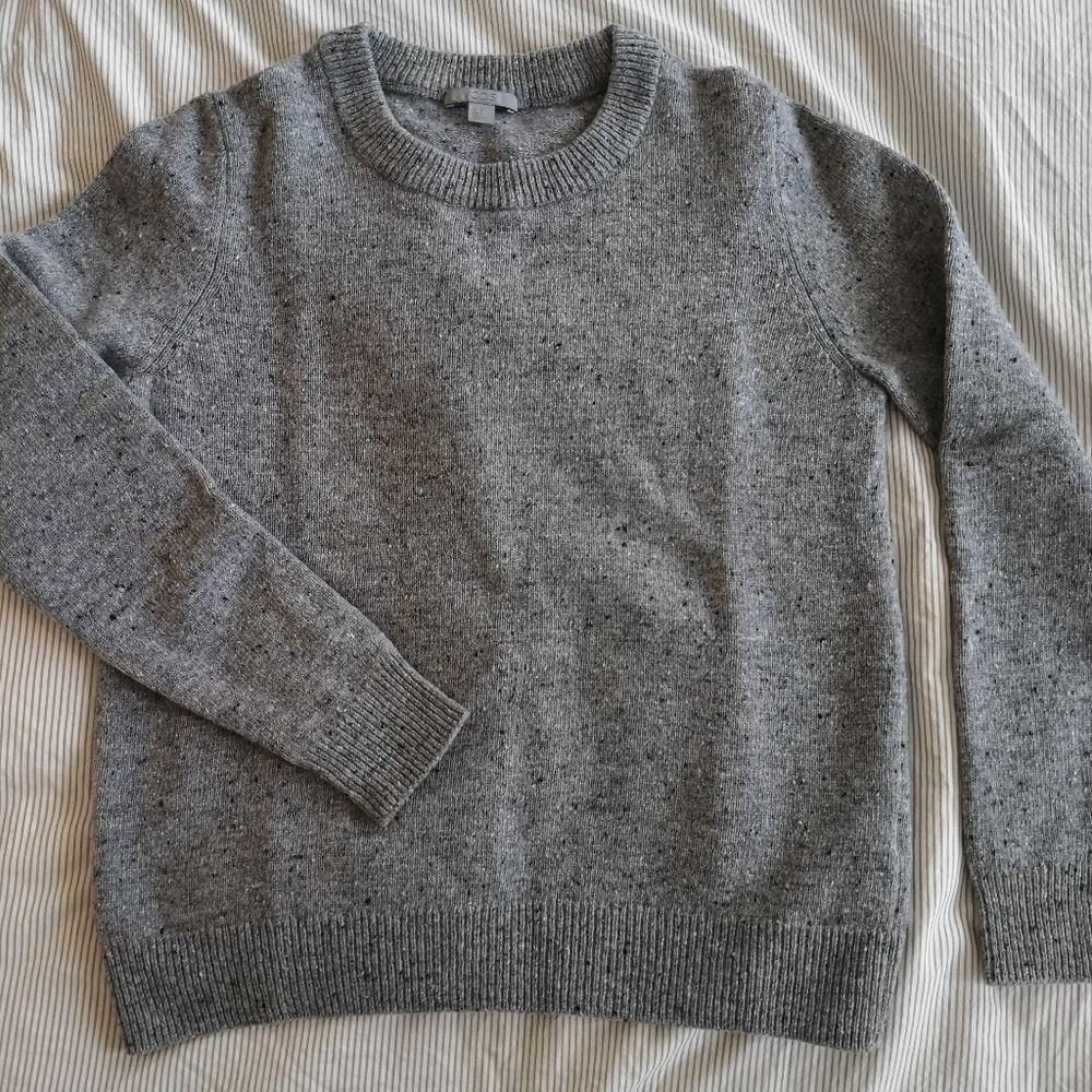 Cos speckled grey 100% wool sweater